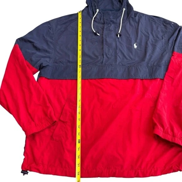 Polo Ralph Lauren Men’s Size M Performance Colorblock Windbreaker Red Blue Sport